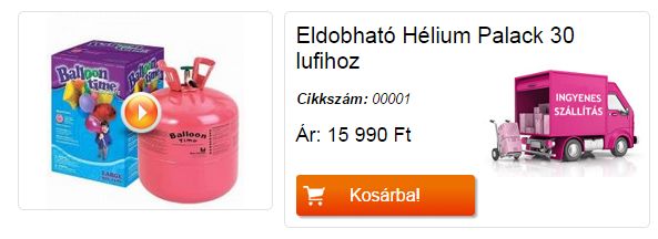 hélium palack ár